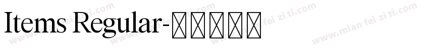 Items Regular字体转换